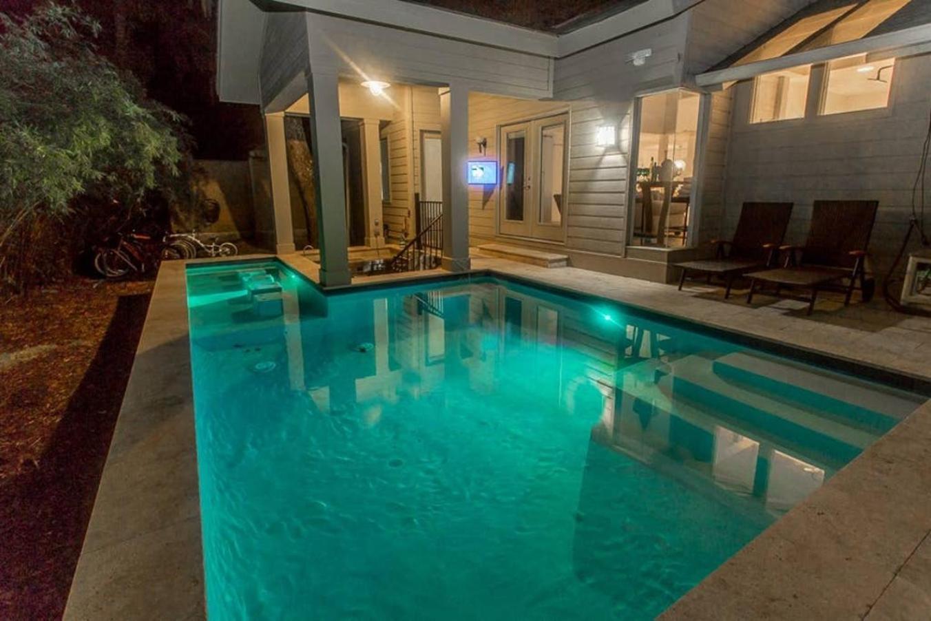 Heated Pool Swim Up Bar Hottub 7Min Bike To Beach Villa ฮิลตันเฮดไอส์แลนด์ ภายนอก รูปภาพ